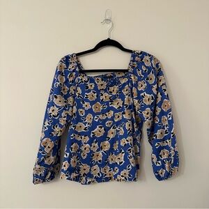 Ann Taylor Square Neck Floral Top
